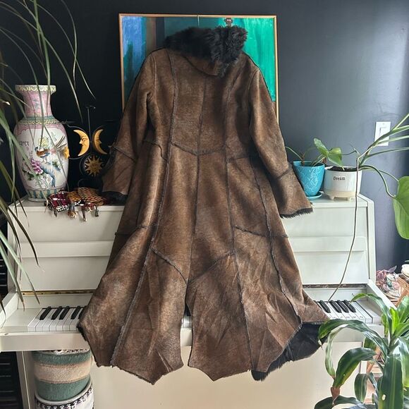 VTG Penny Lane Jacket Size M Y2K 90s Does 70s Faux Vegan Jones New York M - Picture 12 of 16